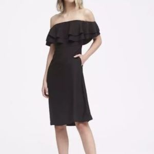 Black Off-the-Shoulder Dress Banana Republic